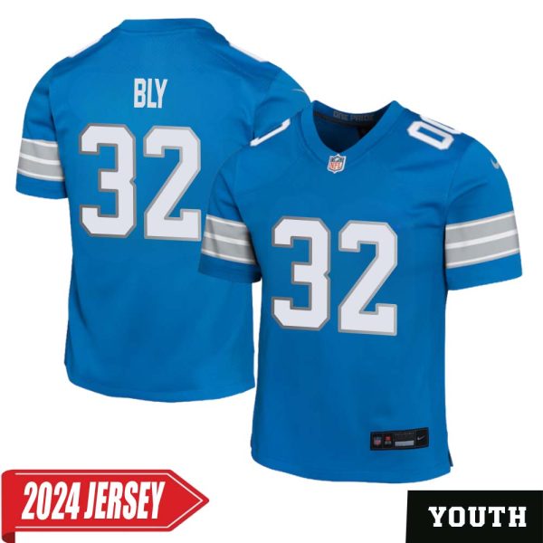 Dre Bly No 32 Youth’S Detroit Lions Home Game 2024 Jersey – Blue