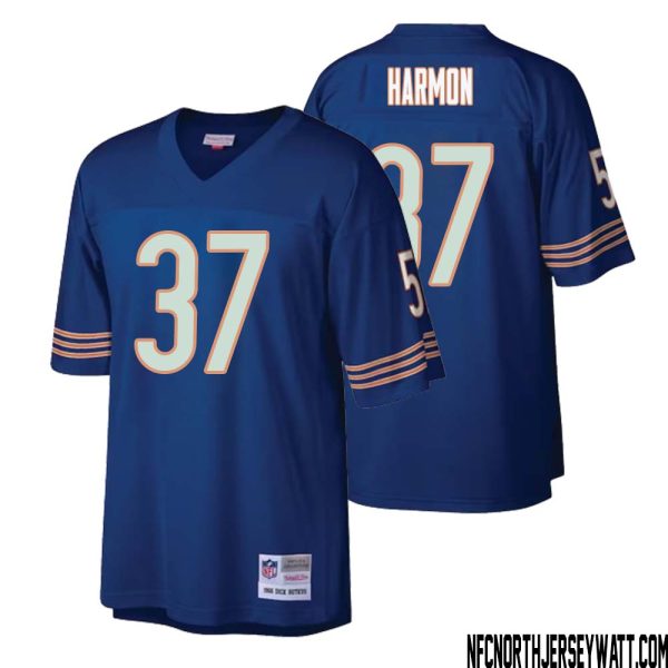 Duron Harmon No 37 Men Mitchell & Ness Navy Chicago Bears Retired Player Legacy Replica Jersey