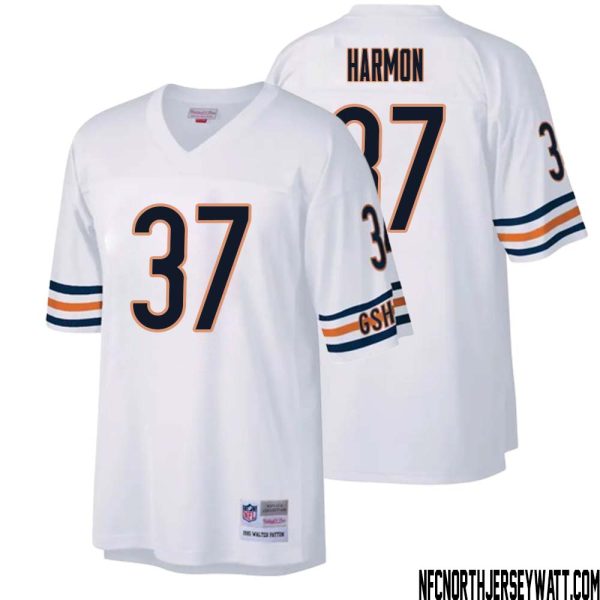 Duron Harmon No 37 Men Mitchell & Ness White Chicago Bears Legacy Replica Jersey