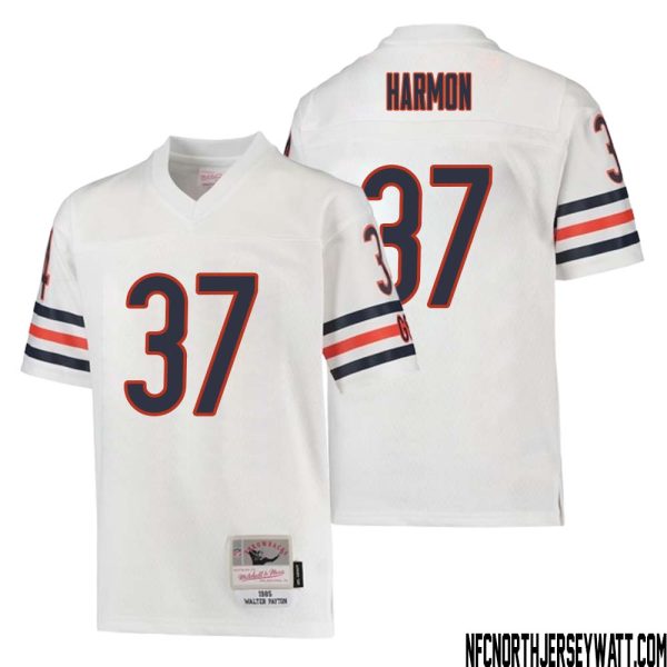 Duron Harmon No 37 Youth Mitchell & Ness White Chicago Bears 1985 Retired Player Legacy Jersey – Replica