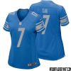 Ed Flanagan No 54 Women Blue Detroit Lions Player Home Game Jersey – Replica