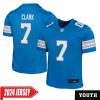 Dutch Clark No 7 Youth’S Detroit Lions Away Game 2024 Jersey – White
