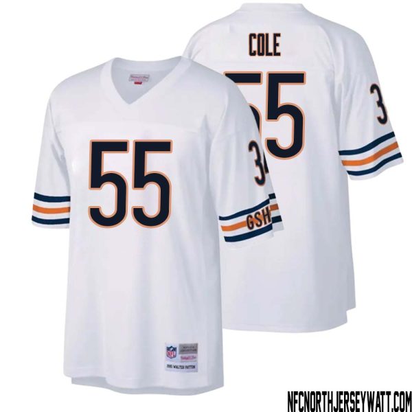Dylan Cole No 55 Men Mitchell & Ness White Chicago Bears Legacy Replica Jersey
