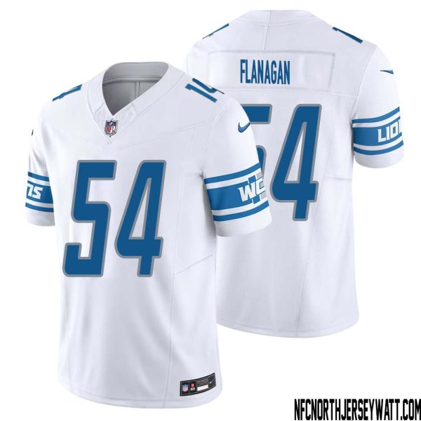 Ed Flanagan No 54 Men White Detroit Lions Vapor F.u.s.e. Limited Jersey – Replica