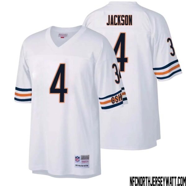Eddie Jackson No 4 Men Mitchell & Ness White Chicago Bears Legacy Replica Jersey