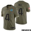 Ed Flanagan No 54 Men Olive Detroit Lions 2022 Salute To Service Retired Player Limited Jersey – Replica