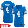 Emmanuel Moseley No 4 Woman’S Detroit Lions Away Game 2024 Jersey – White