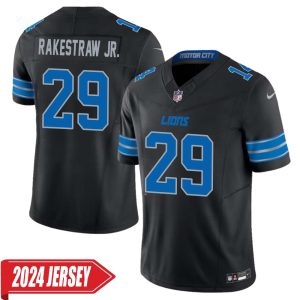 Ennis Rakestraw Jr. No 29 Men’s Detroit Lions 2nd Alternate Vapor F.U.S.E. Limited 2024 Jersey – Black