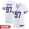 Everson Griffen No 97 Men’S Minnesota Vikings White Alternate Custom Game 2024 Jersey