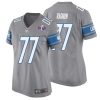 Frank Ragnow No 77 Womens Custom Blue Detroit Lions Super Bowl Lviii Player Home Game Jersey
