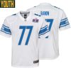 Frank Ragnow No 77 Youths Custom Gray Detroit Lions Alternate Super Bowl LVIII Game Jersey