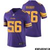 Gary Zimmerman No 65 Men Purple Minnesota Vikings Color Rush Vapor Untouchable Limited Jersey- Replica