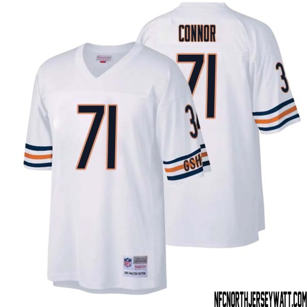 George Connor No 71 Men Mitchell & Ness White Chicago Bears Legacy Replica Jersey