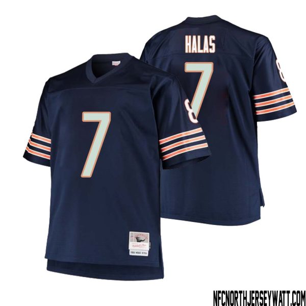 George Halas No 7 Men Mitchell & Ness Navy Chicago Bears Big & Tall 1985 Retired Player Replica Jersey