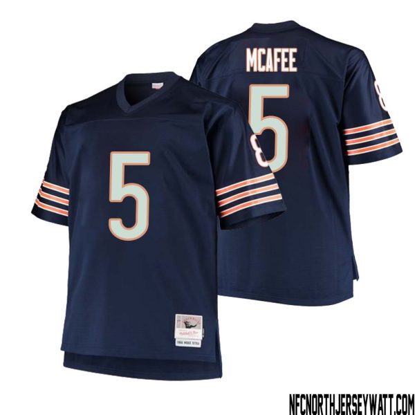 George Mcafee No 5 Men Mitchell & Ness Navy Chicago Bears Big & Tall 1985 Retired Player Replica Jersey