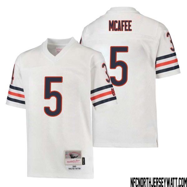 George Mcafee No 5 Youth Mitchell & Ness White Chicago Bears 1985 Retired Player Legacy Jersey – Replica