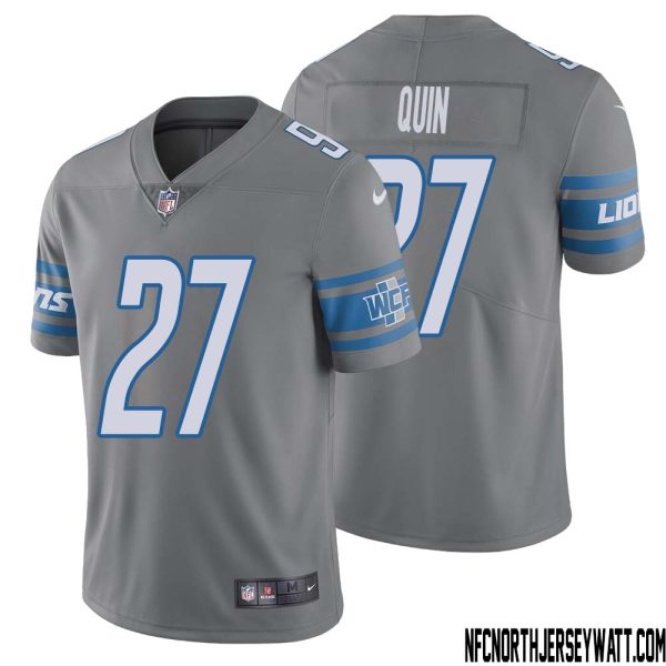 Glover Quin No 27 Men Steel Detroit Lions Vapor Untouchable Color Rush Limited Player Jersey – Replica
