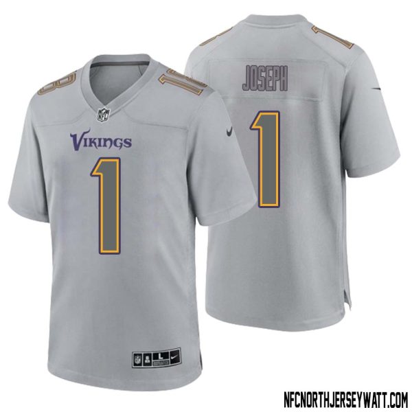 Greg Joseph No 1 Men Gray Minnesota Vikings Atmosphere Fashion Game Jersey – Replica