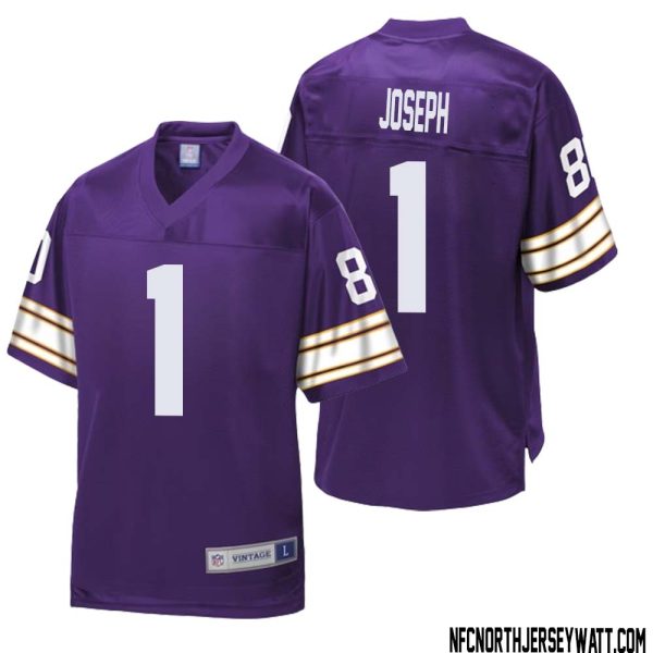 Greg Joseph No 1 Men Nfl Pro Line Purple Minnesota Vikings Retired Player Replica Jersey
