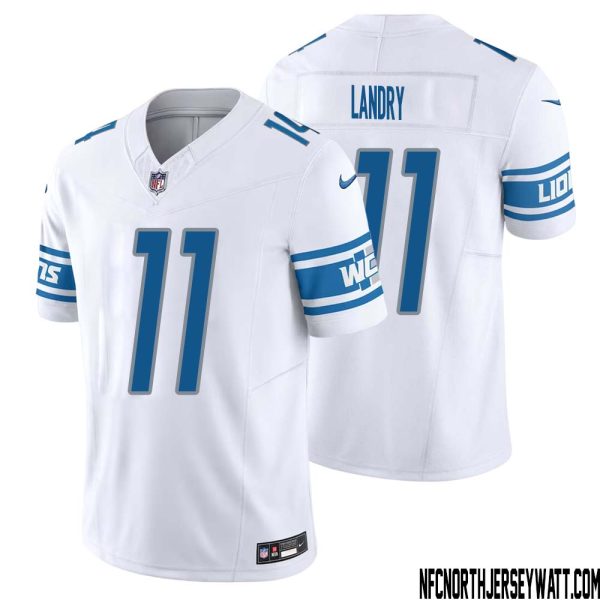 Greg Landry No 11 Men White Detroit Lions Vapor F.U.S.E. Limited Jersey – Replica