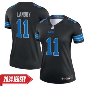 Greg Landry No 11 Woman’s Detroit Lions 2nd Alternate Vapor F.U.S.E. Limited 2024 Jersey – Black