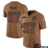 Hakeem Adeniji No 78 Men Brown Minnesota Vikings 2023 Salute To Service Limited Jersey – Replica