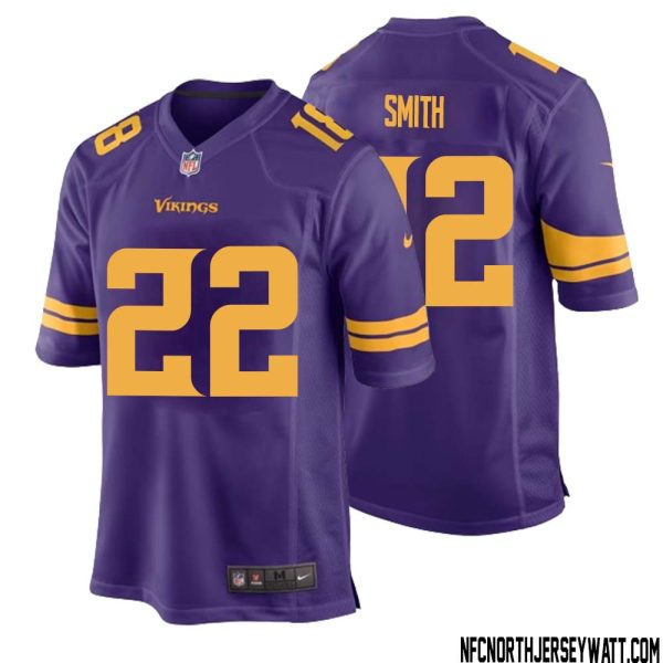 Harrison Smith No 22 Men Purple Minnesota Vikings Alternate Game Jersey – Replica