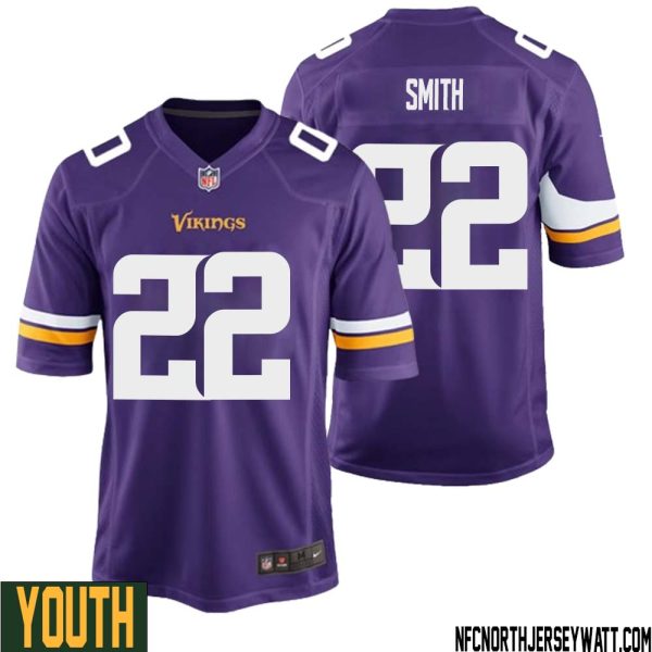 Harrison Smith No 22 Minnesota Vikings Game Jersey Court Purple For Youth – Replica
