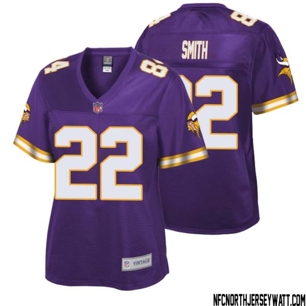 Harrison Smith No 22 Women Nfl Pro Line Purple Minnesota Vikings Retired Player Replica Jersey