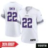 Harrison Smith No 22 Woman’S Minnesota Vikings White Alternate Custom Game 2024 Jersey