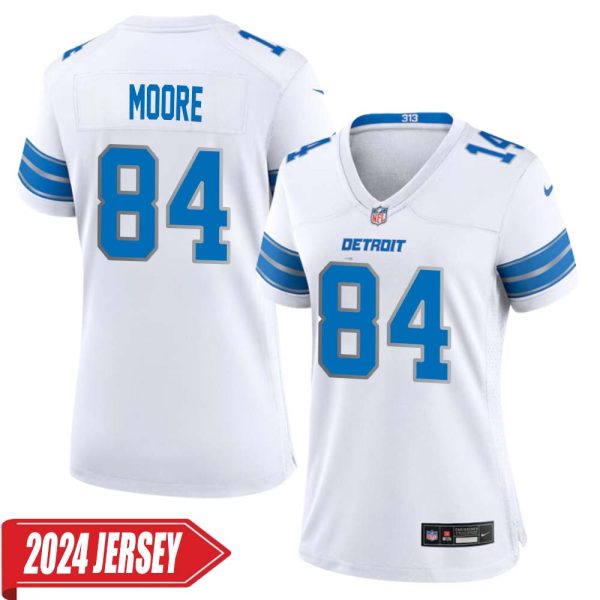 Herman Moore No 84 Woman’S Detroit Lions Away Game 2024 Jersey – White