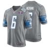 Ifeatu Melifonwu No 6 Mens Custom Blue Detroit Lions Super Bowl Lviii Player Home Game Jersey
