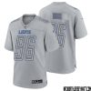 Ifeatu Melifonwu No 6 Men Gray Detroit Lions Atmosphere Fashion Game Jersey – Replica