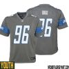 Jack Campbell No 46 Youth Gray Detroit Lions Player Alternate Game Jersey – Replica