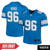 Isaiah Buggs No 96 Youth’S Detroit Lions Away Game 2024 Jersey – White