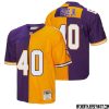 Jalen Nailor No 83 Men Mitchell & Ness Purple Gold Minnesota Vikings 1998 Split Legacy Replica Jersey