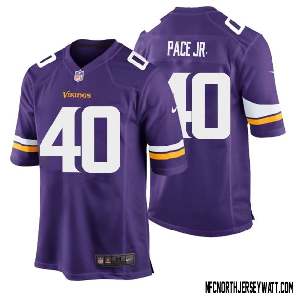 Ivan Pace Jr. No 40 Minnesota Vikings Game Jersey Court Purple For Mens – Replica