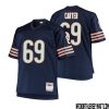 Jaquan Brisker No 9 Men Mitchell & Ness Navy Chicago Bears Big & Tall 1985 Retired Player Replica Jersey