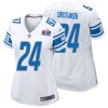 Jack Christiansen No 24 Womens Custom Gray Detroit Lions Alternate Super Bowl Lviii Game Jersey