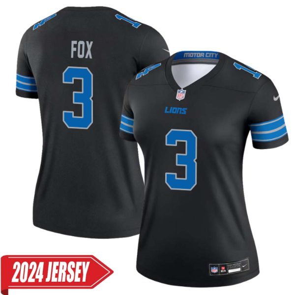 Jack Fox No 3 Woman’S Detroit Lions 2Nd Alternate Vapor F.u.s.e. Limited 2024 Jersey – Black