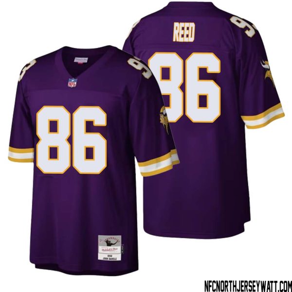 Jake Reed No 86 Men Mitchell & Ness Purple Minnesota Vikings Legacy Replica Jersey