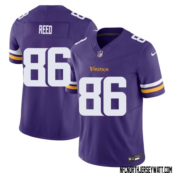 Jake Reed No 86 Men Purple Minnesota Vikings Vapor F.U.S.E. Limited Jersey- Replica