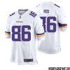 Jalen Nailor No 83 Men White Minnesota Vikings Game Player Away Jersey – Replica