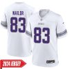 Jalen Nailor No 83 Woman’S Minnesota Vikings White Alternate Custom Game 2024 Jersey