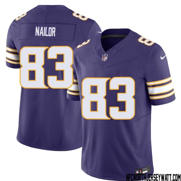 Jalen Nailor No 83 Mens Purple Minnesota Vikings Vapor F.u.s.e. Limited Jersey- Replica