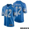 Jake Mcquaide No 43 Men Blue Detroit Lions Player Home Game Jersey – Replica