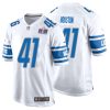 James Houston No 41 Mens Custom Gray Detroit Lions Alternate Super Bowl Lviii Game Jersey