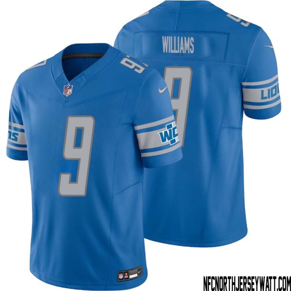 Jameson Williams No 9 Men Blue Detroit Lions Vapor F.U.S.E. Limited Jersey – Replica