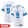 Jameson Williams No 9 Men’S Detroit Lions Home Game 2024 Jersey – Blue