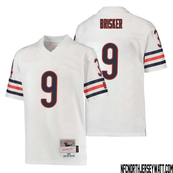 Jaquan Brisker No 9 Youth Mitchell & Ness White Chicago Bears 1985 Retired Player Legacy Jersey – Replica